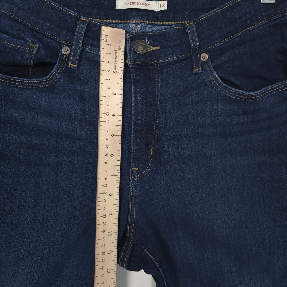 LEVI'S Women's 12 Jeans Classic Bootcut Stretch Flare Dark Wash A1660-0004 - Picture 7 of 14